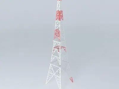 Tower model radio Free 3D model