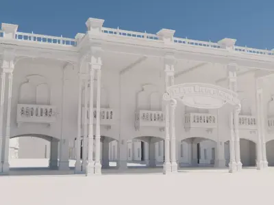 Fantasy Theme Park Entrance 3D model
