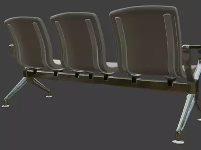Airport Waiting Bench 3D model