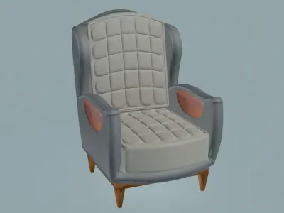 Vintage Saturn Armchair 3D model