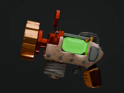 Sci-fi Fluid Gun Low-poly 3D model