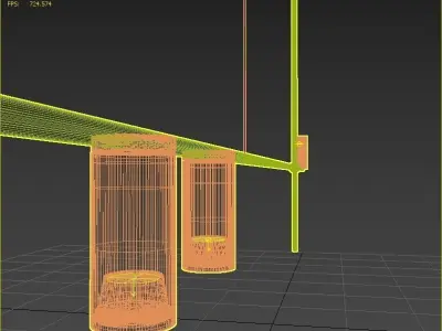 Tribes linear pendant by TossB Low-poly 3D model
