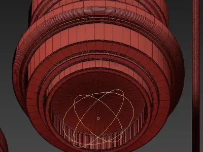 Diesel set of lanterns hanging from ceiling 3D model