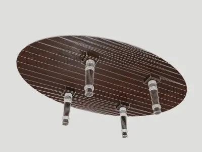 Marble Table 9 PBR Low-poly 3D model