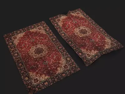 Persian Carpet Design One  Low-poly 3D model