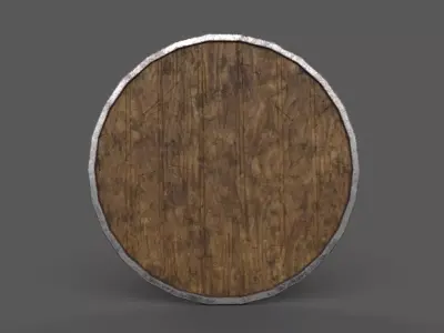 Viking Shield Low-poly 3D model