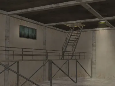 Warehouse Building - Low Poly Low-poly 3D model