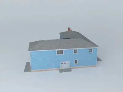 Blue House Free 3D model