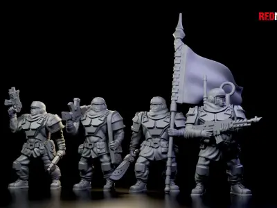 Alpha troops  - Command Squad of the Imperial Force 3D print model