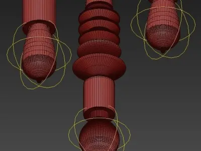 Bright set of beaded necklaces 3D model