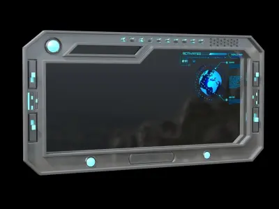 Sci-fi Window Low-poly 3D model