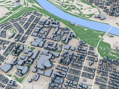 Edmonton City Canada 3D model