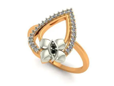 006 Gold ring for woman 3D print model