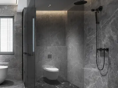 bathroom villa Modern Home decoration 3D model