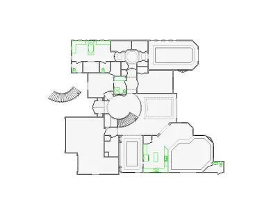  Detailed Interior Sketch - 4501-5000 SF - Xactimate 3D model