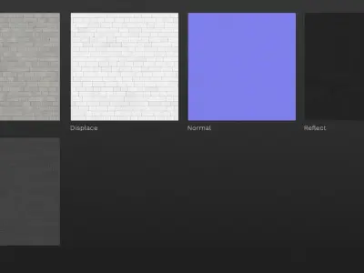 Concrete pavement seamless tile texture 3D model
