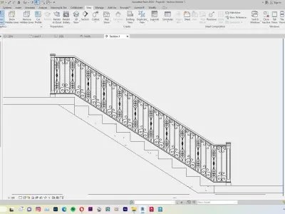 Classic Railing Revit Family type 004 3D model