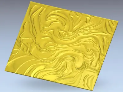 Wall Art for CNC - Elegant Relief Panel 02 3D model