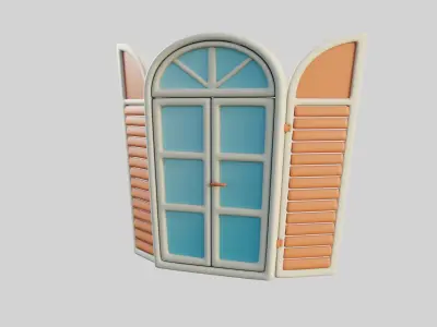 Cartoon Window 24b 3D model