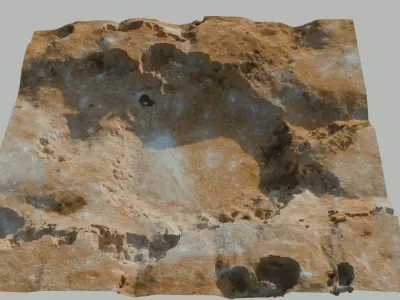 Landscape 3D model Low-poly 3D model