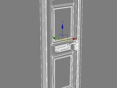 Door 23 Wooden Low-poly 3D model