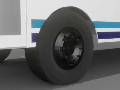 Lowpoly Leyland Bus with Interior Low-Poly 3D model Low-poly 3D model