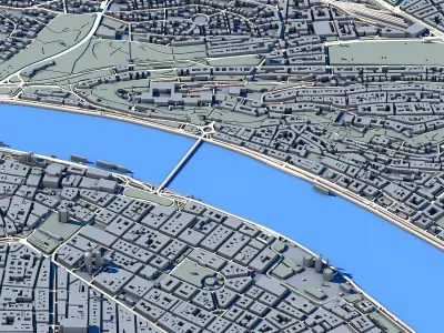 Budapest Cityscape Hungary Capital Architecture 3D model