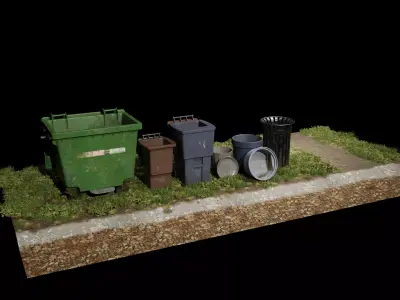 Trash Pack Low-poly 3D model