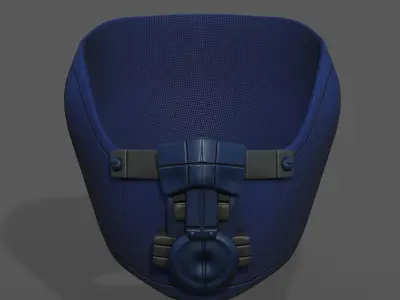 Gas mask protection futuristic technology armor  Low-poly 3D model