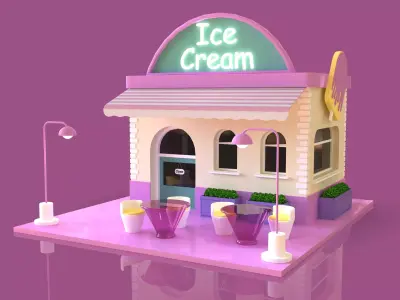 Ice Cream Store 3D model
