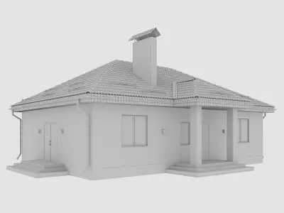 Cottage 3 house with two different views 3D model