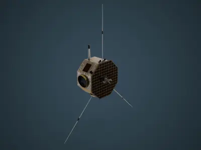 Star Satellite Low-poly 3D model
