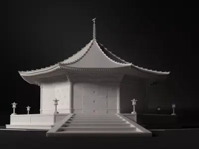 Zenitsu Temple - Demon Slayer architecture 3D model