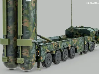  Rigged HQ-29 ABM And ASAT MissileSystem PBR 