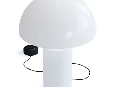 White Table Lamp 3D model