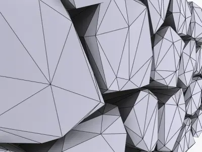 Stone Wall 3d Model 02 3D model