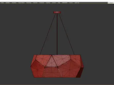 Volume squary chandelier Low-poly 3D model