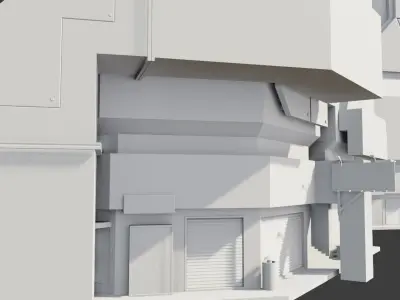 futuristic buildings  3D model