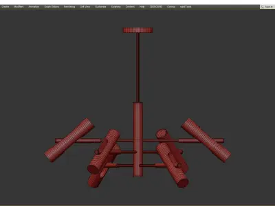 Rainer Chandelier white Low-poly 3D model