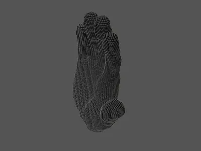 Voxel Style Hand v1 002 3D model