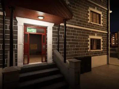 Modular Apartment Environment for Unity Low-poly 3D model