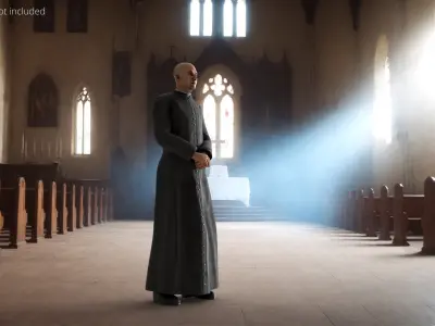  Catholic Priest Rigged for Blender 