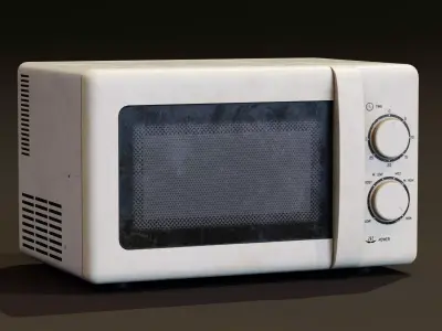 Microwave A1 Game-Ready Low-poly 3D model