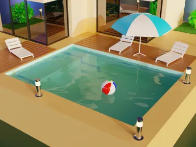 Modern House Scene 3D model