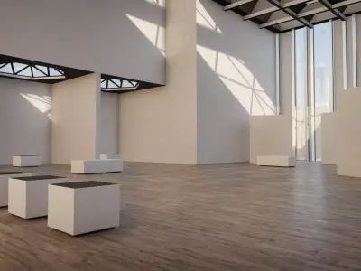 VR Gallery Minimal Showroom for pruducts vol 4 Low-poly 3D model