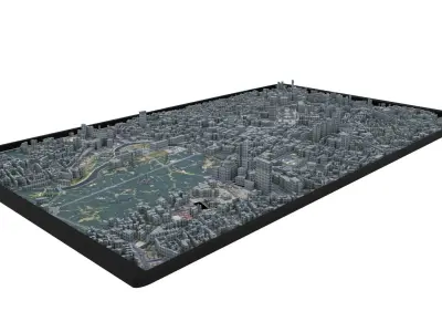 City of Berlin Low-poly 3D model