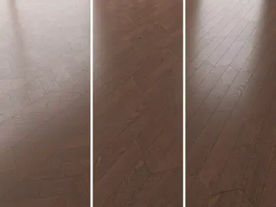 Parquet Oak Seal Brown WWL set 6 3D model