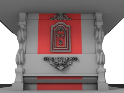 Pura Bedugul Bali Low-poly 3D model