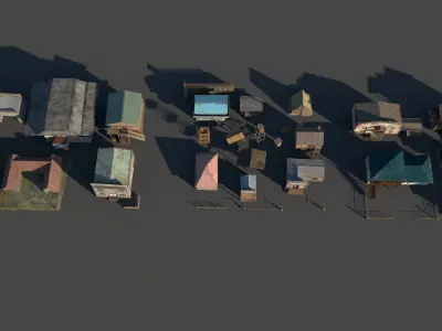  Game assets pack 3D model