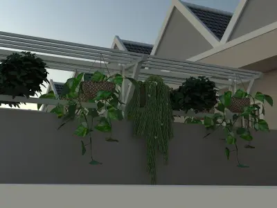 flat house 10 units 3D model